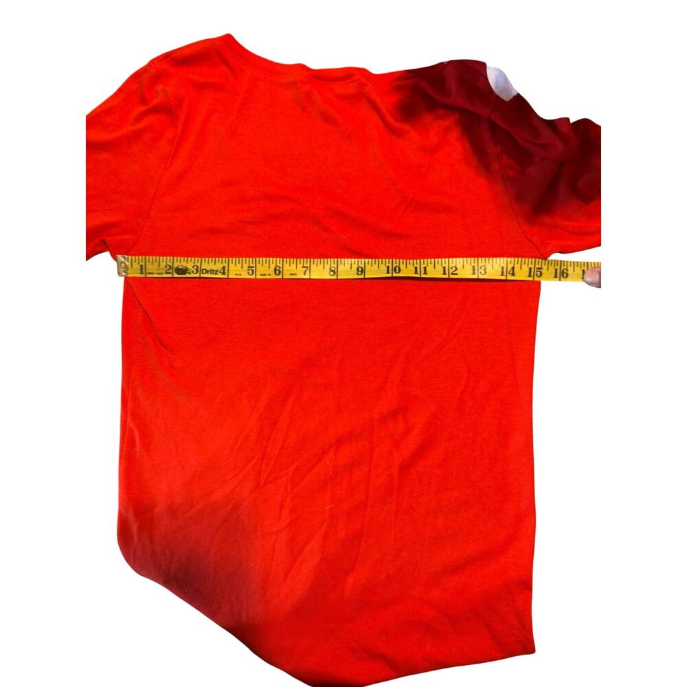 Ralph Lauren Orange Basic V-Neck Short Sleeve T-Shirt Pony Logo Large - Picture 9 of 10